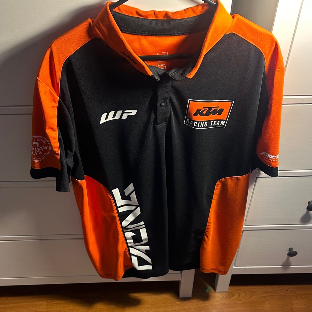 KTM Factory Racing Team Polo Shirt - Black & Orange